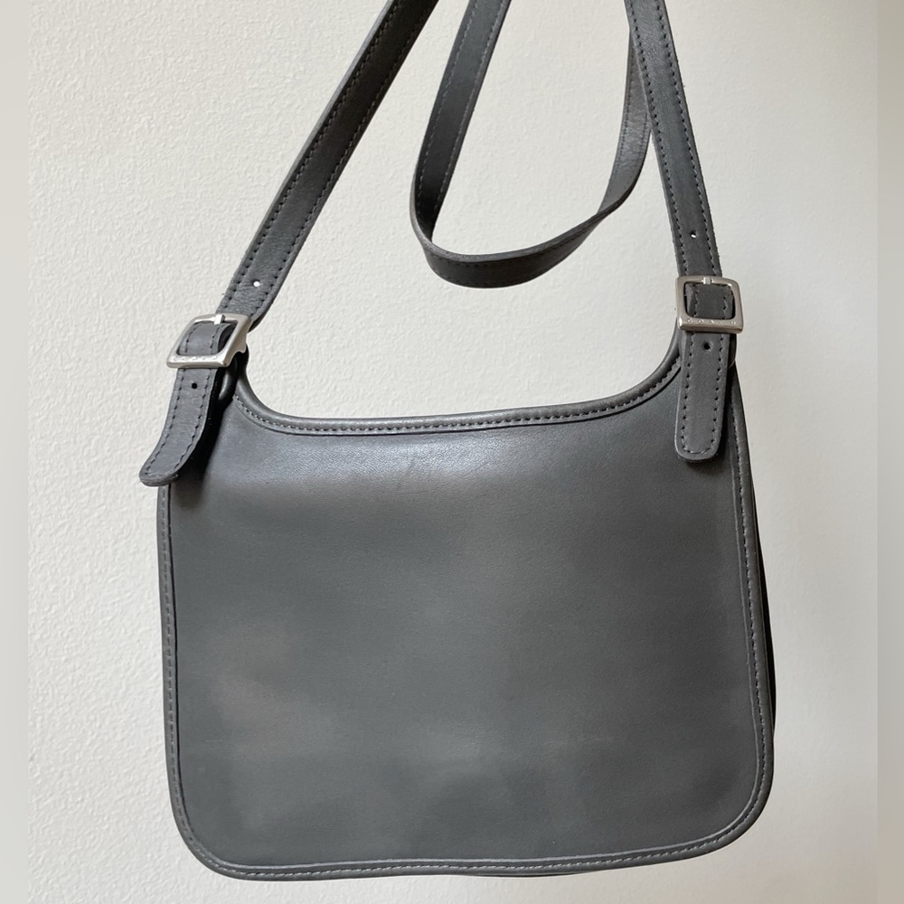 {Coach} Vintage Soft Grey Mini Hippie Slim Crossbody